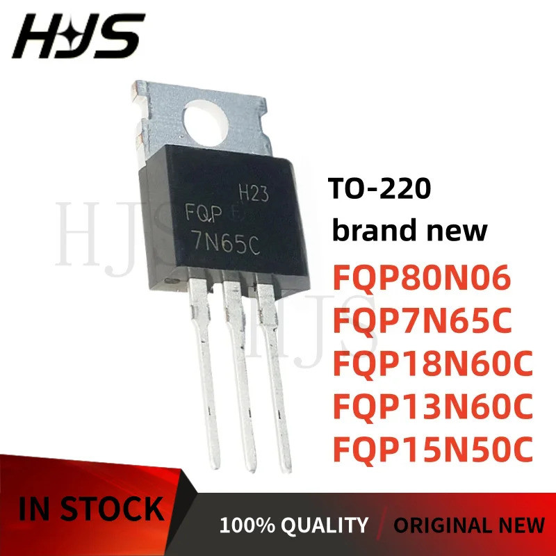 10 ชิ้นใหม่ FQP15N50C FQP7N65C FQP18N60C FQP13N60C FQP80N06 7N65C ในสต็อก TO-220 ชิป ic mos 1QQ0