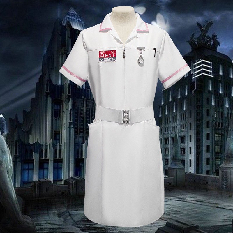 Halloween Costume Joker Clown Nurse Uniform Cosplay Outfit Performance Costume for Men Batman