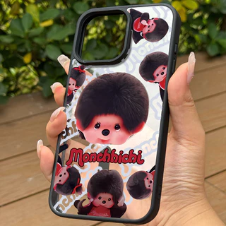 เคสโทรศัพท์ลายมอนชิชิสุดน่ารัก ใช้ได้กับ iPhone 13Pro/11/12ProMax/14/15/16Plus ดีไซน์แม่เหล็กคุณภาพสูงช่วยปกป้องเลนส์