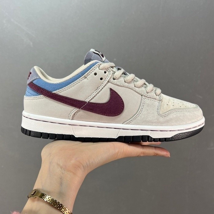 0 คอ Katuk x SB Dacr Low Beige สีขาวและสีแดง Low-Top Casual Board รองเท้าขนาด: 36-45