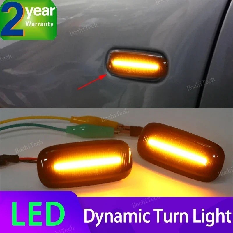 สําหรับ Audi A2 A3 8L A4 B5 A6 4B C5 A8 4D TT 8N LED แบบไดนามิกด้านข้างไฟเลี้ยวลําดับไฟกระพริบ Light