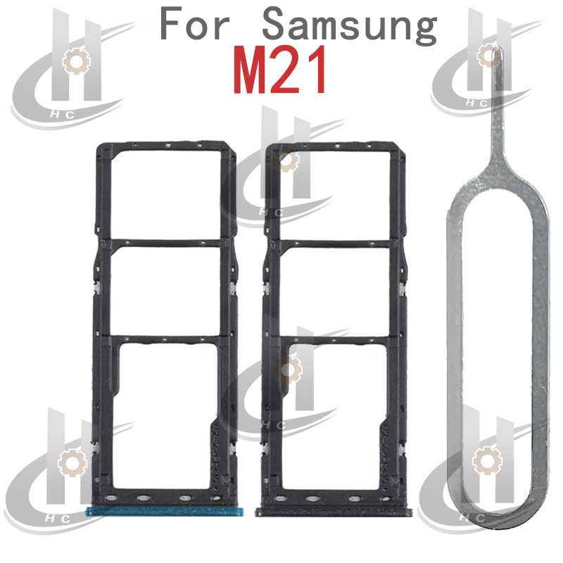 สําหรับ Samsung Galaxy M21 ถาดซิมการ์ดผู้ถือช่องใส่การ์ด Reader SD Slot Adapter อะไหล่