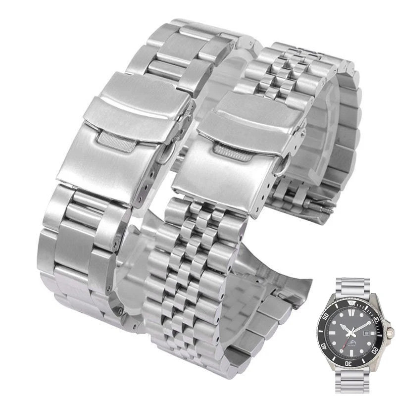 For Casio MDV106-1A MDV-107 MTP-VD01 MDV-106D Strap Stainless Steel Wristband Metal Bracelet 20mm 22