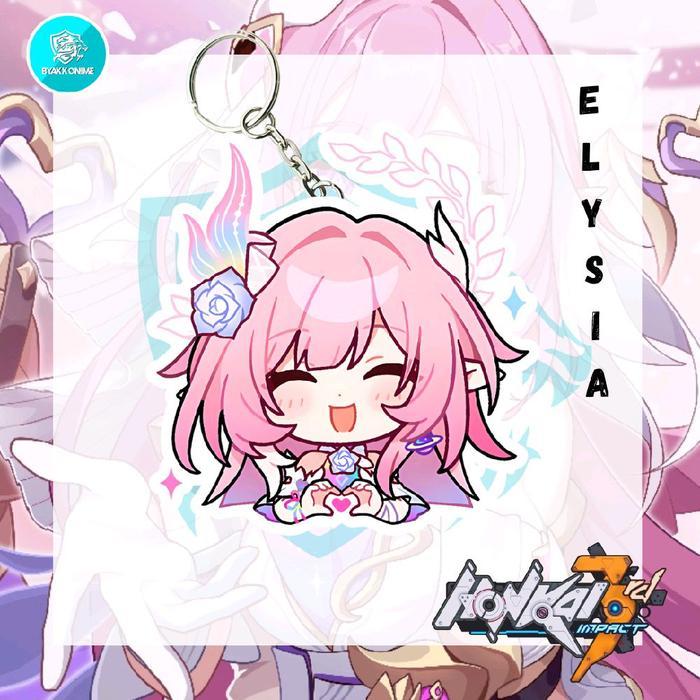 พวงกุญแจอะคริลิคอะนิเมะเกมผลกระทบ Honkai 3rd - Elysia Ganci Anime Akrilk - Elysia A