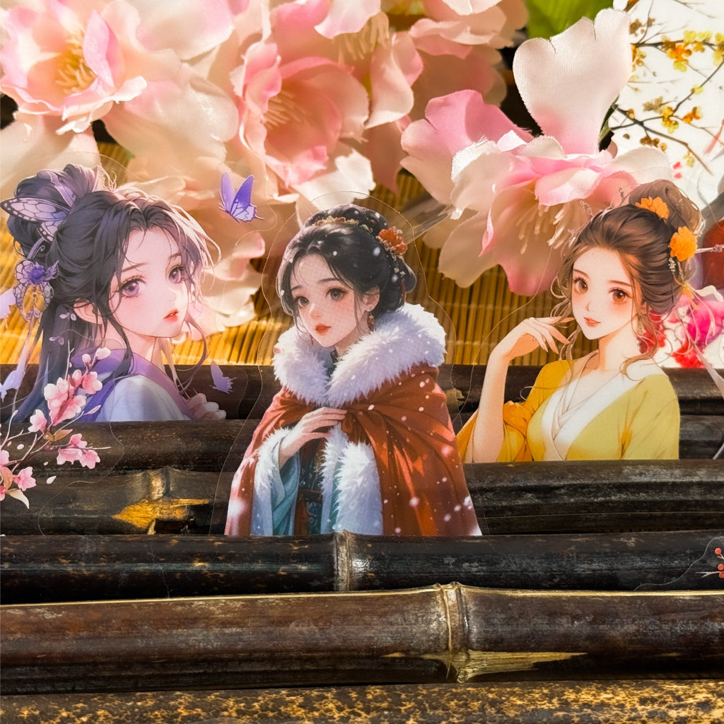 Retro Story สติกเกอร์ Pack Jiangnan Series โบราณต้นฉบับสติกเกอร์หญิงแพ็ค DIY คู่มือวัสดุตกแต่ง