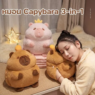 Capybara หมอนตุ๊กตาผ้าห่ม 3 In 1 นุ่มปุยขนาดใหญ่พับได้ของขวัญ Home Travel