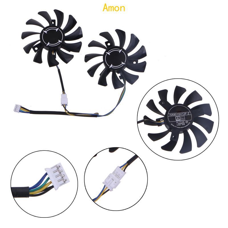 Amon 2pcs HA8010H12F-Z 75 มม.พัดลม GPU สําหรับ MSI GTX660 GTX670 GTX680 R6790 กราฟิกการ์ด