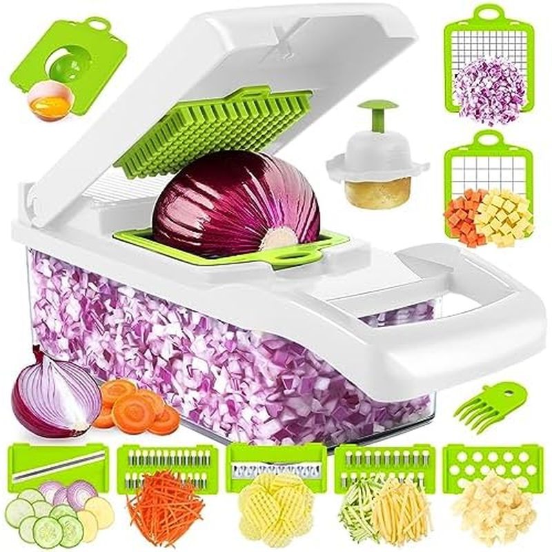 Vegetable Chopper, Pro Onion Chopper, Multifunctional 13 in 1 Food Chopper, Kitchen Vegetable Slicer