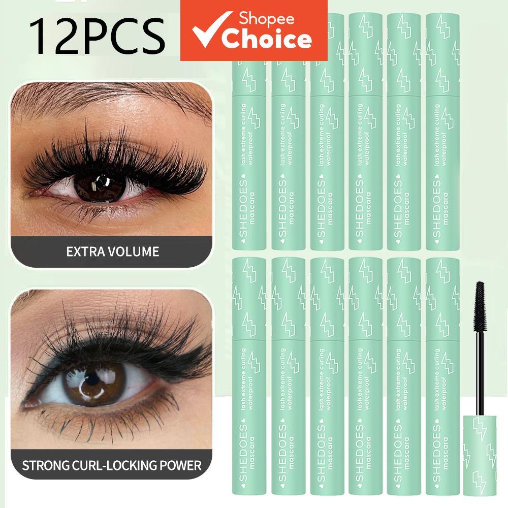 SHEDOES MASCARA 12PCS-Eye-Enlarging,แยก Lashes,Clump-Free,กันน้ํา