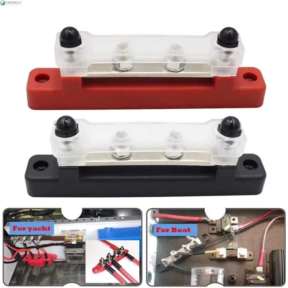 NEEDWAY Power Distribution Block, 150A กันน้ําขั้วไฟฟ้าบล็อก,อุปกรณ์เสริม 1/4 นิ้ว 10 Way M6 Stud Bu