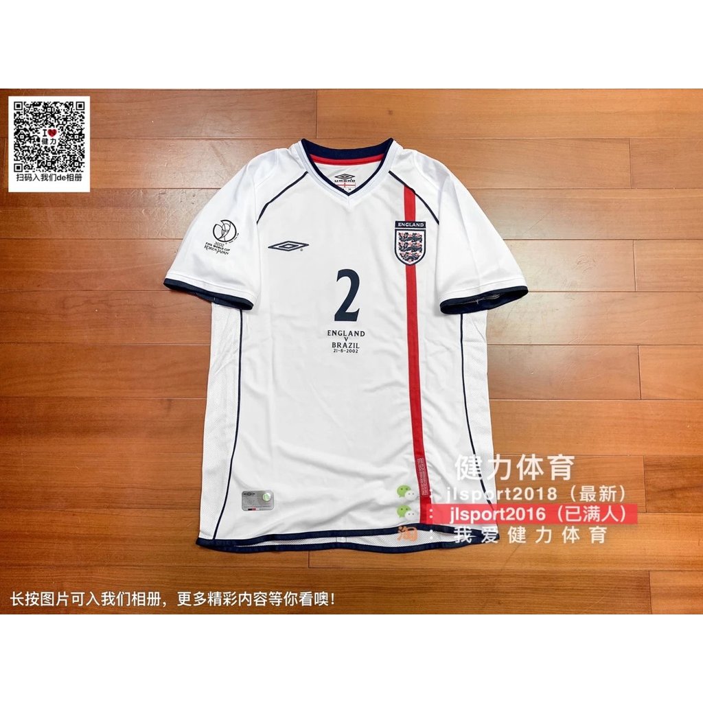 2002 World Cup Jersey England Retro Jersey Irving Little Beckham Jersey Team Jersey Football Jersey
