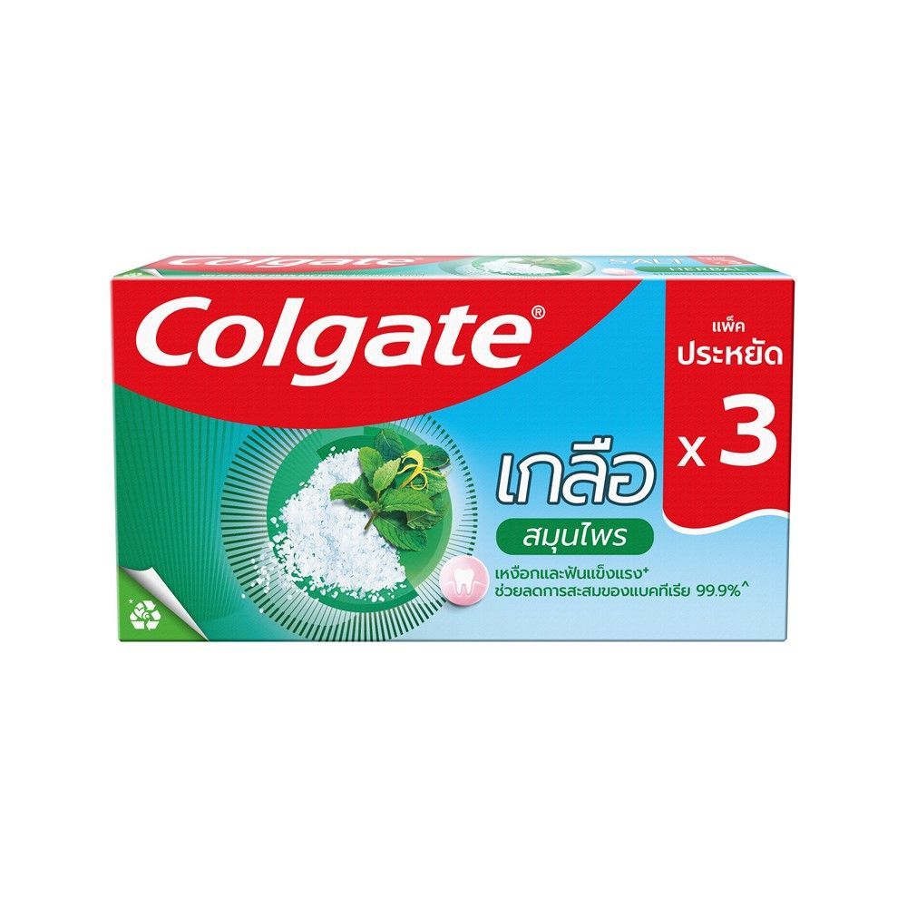 [สินค้าส่งด่วน] คอลเกตยาสีฟันเกลือสมุนไพร150ก.X3 COLGATE SALT HERBAL 150G X3