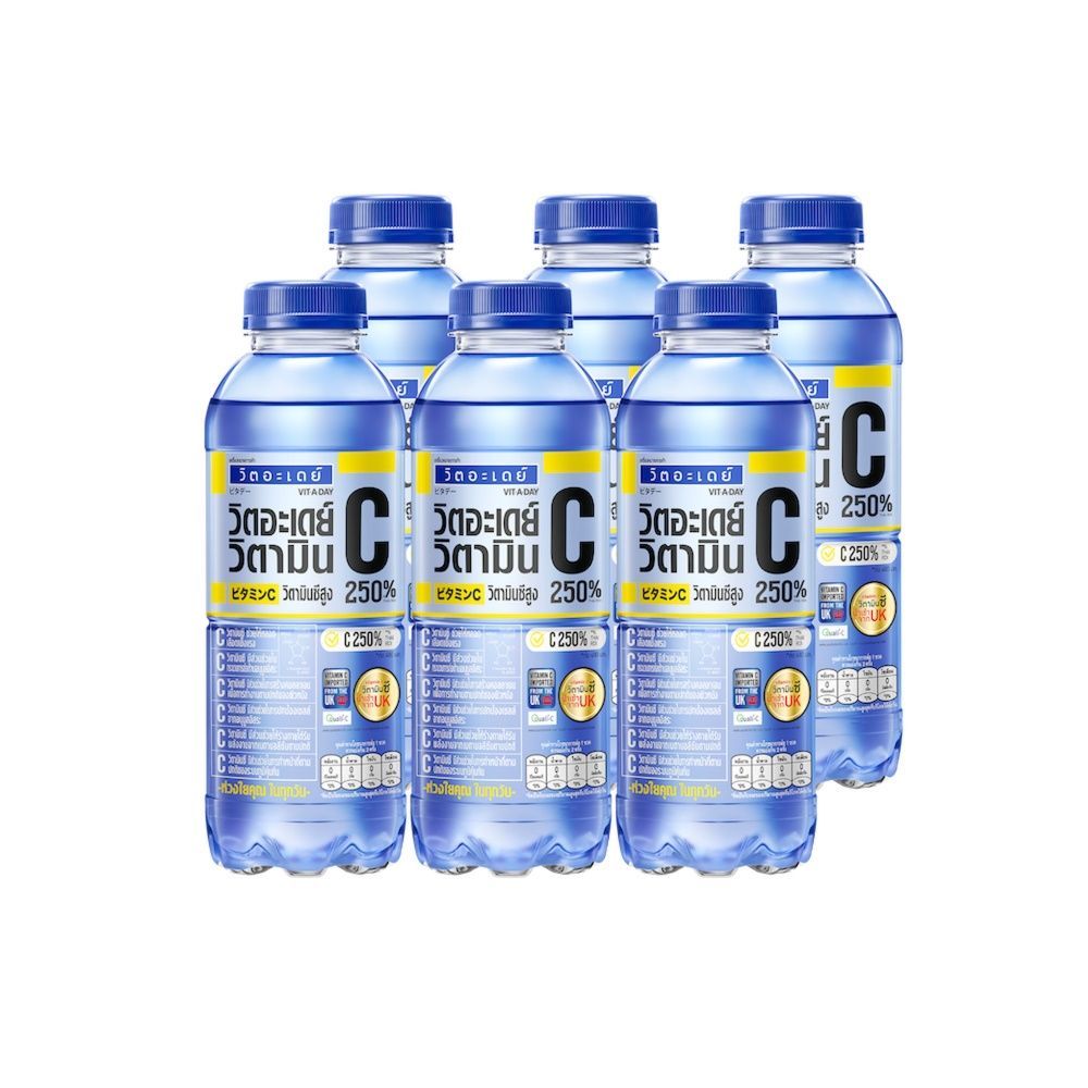 [สินค้าส่งด่วน] วิตอะเดย์ วิตามินซี เลมอน 470 มล. X6 VITADAY VITAMIN C 200% LEMON 470 ML X6