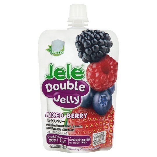 [สินค้าส่งด่วน] เจเล่ดับเบิ้ลเยลลี่มิกซ์เบอรี่ 125 ก. JELLY DOUBLE JELLY MIXED BERRY 125 G.