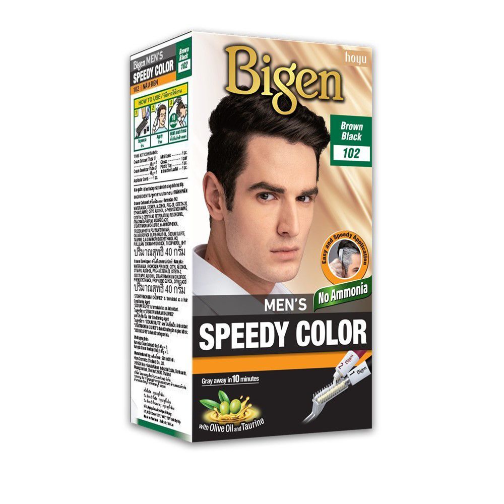 บีเง็น สปีดี้ เมนส์ คัลเลอร์ สีดำน้ำตาล 102 BIGEN SPEEDY MEN COLOR BROWN BLACK 102