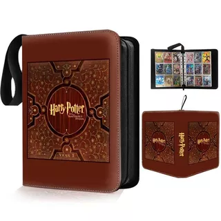 คอลเลกชันแฮร์รี่พอตเตอร์การ์ดการ์ดหนังสือคอลเลกชันหนังสือเก็บอัลบั้มอุปกรณ์ต่อพ่วง Jiugongge หนังซิปขนาดใหญ่ความจุหลวม