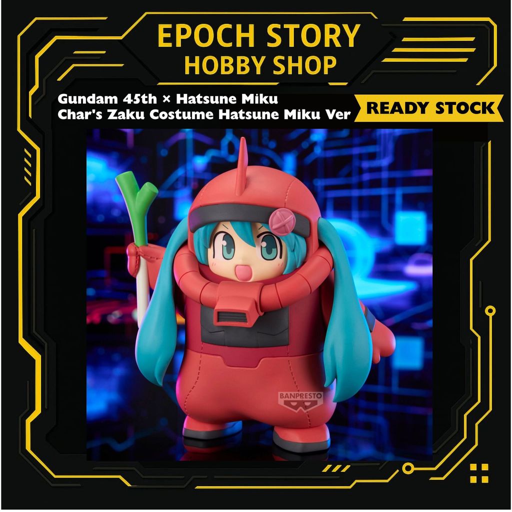 กันดั้ม 45th  Hatsune Miku Chars Zaku เครื่องแต่งกาย Hatsune Miku Ver .办音手