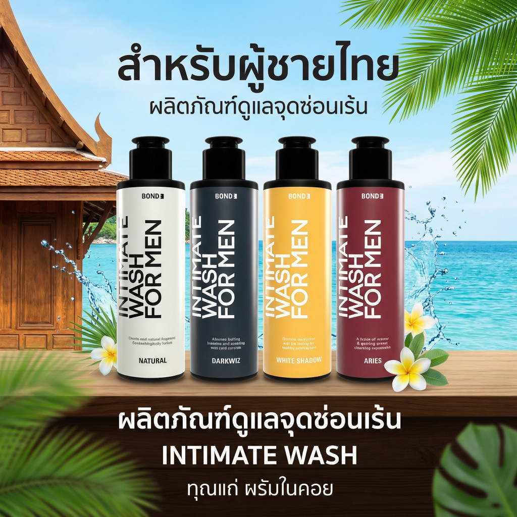 BOND เจลล้างจุดซ่อนเร้นชาย เพิ่มความมั่นใจ สะอาด สดชื่น ไม่ระคายเคือง