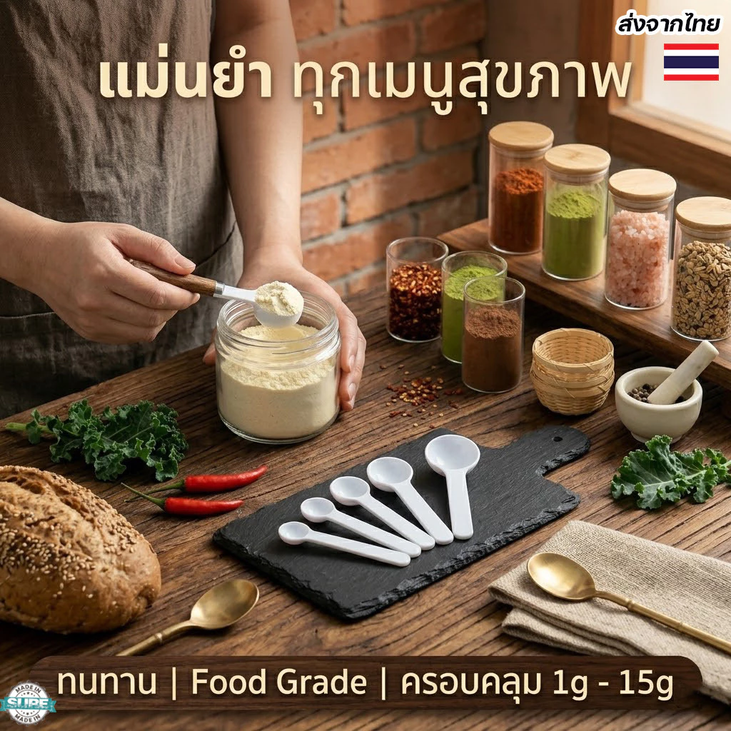 ช้อนตวงพลาสติก 1-15 กรัม