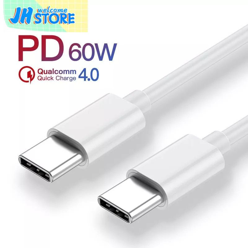 )44USB Type C PD QC 4.0 สายชาร์จเร็วสําหรับ Samsung Xiaomi Redmi 60W