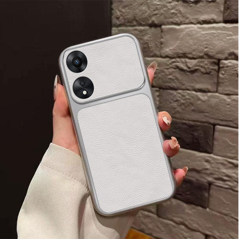 สําหรับ OPPO A78 5G CPH2483 CPH2495 กรณีซิลิโคนอ่อนนุ่ม PU หนังปกหลังเคสโทรศัพท์