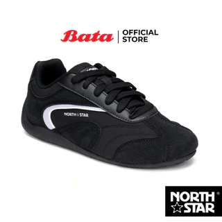 Bata บาจา North Star รองเท้าผ้าใบสนีคเกอร์ แบบผูกเชือก สำหรับผู้หญิง รุ่น RETRO RACE สีดำ 5206194
