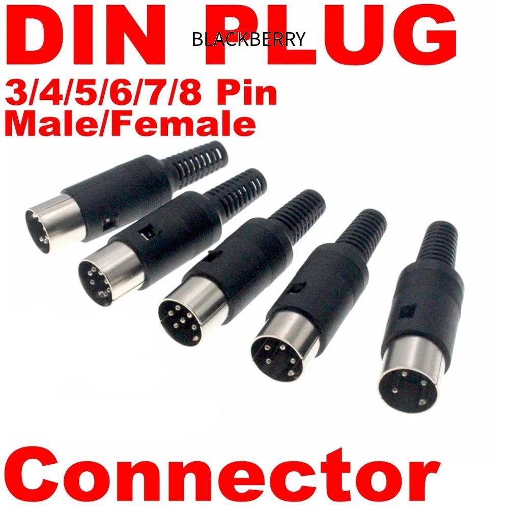 BLACKBERRY DIN ชายหญิงปลั๊ก, 3pin 4pin 5pin 6pin 7pin 8 Pin Mount ที่จับพลาสติกเสียง AV Connector Ad