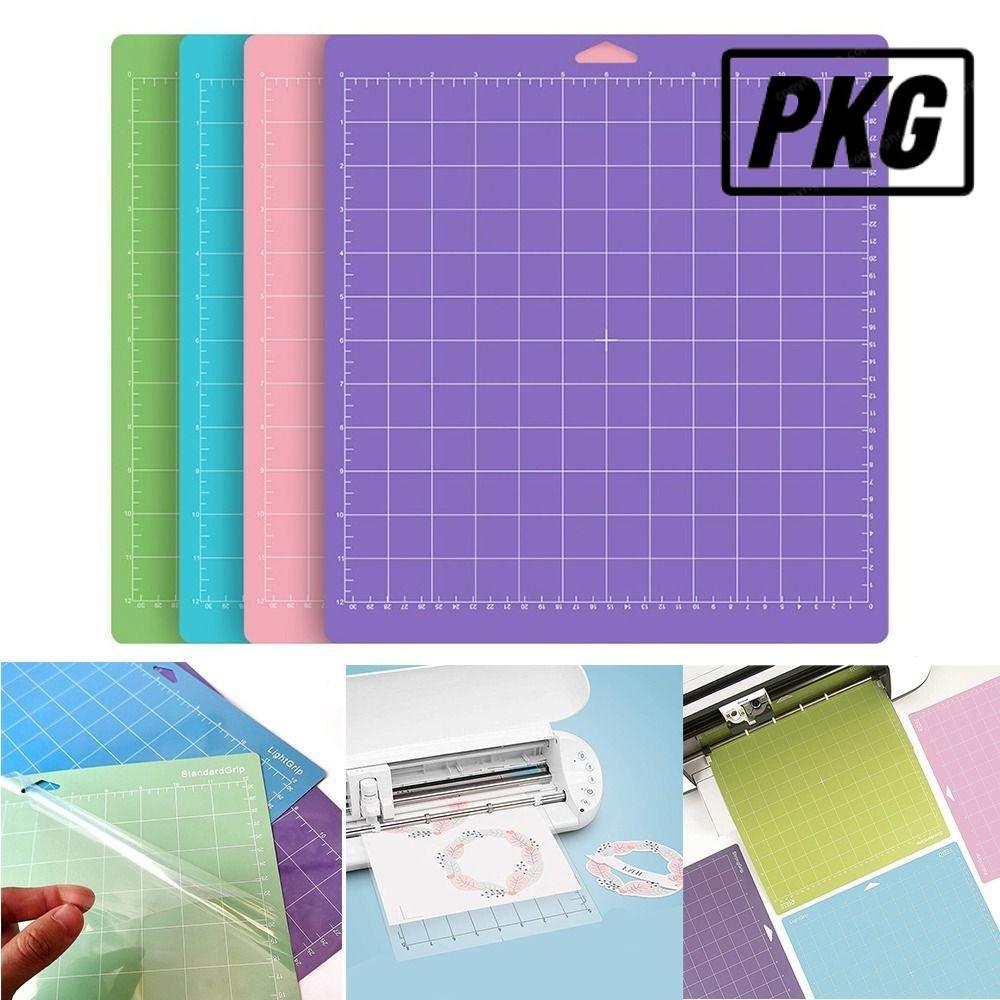 REPKG แผ่นรองตัด, แผ่นรองตัด PVC กาว, สต็อกการ์ดหนาทนทานลื่น Strong Grip Cricut Mat สําหรับงานฝีมือเ