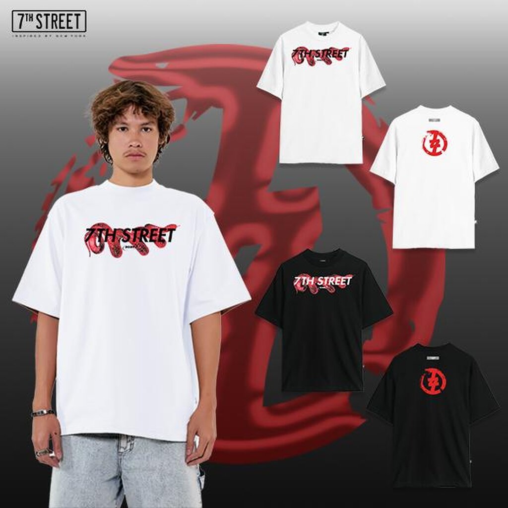 ตรุษจีน 7ᵗʰ Street เสื้อโอเวอร์ไซส์ เกรด COTTON USA เส้นใย cotton 100% (Comb No.20) ทรงสวย ใส่สบาย รุ่น (O-SST) Cloth...