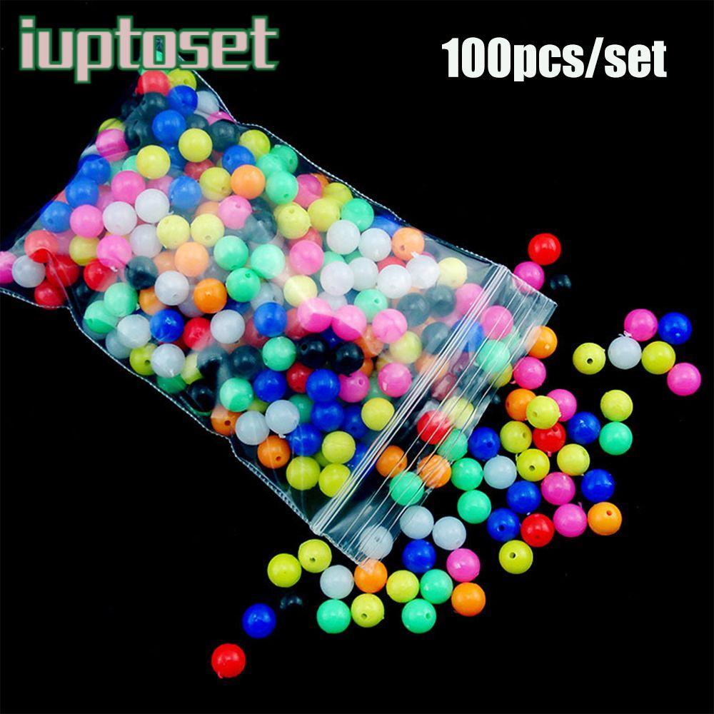 ลูกปัดตกปลารอบคู่ เพชรสังเคราะห์ 100 ชิ้น ทำจาก PE พลาสติกคุณภาพสูง