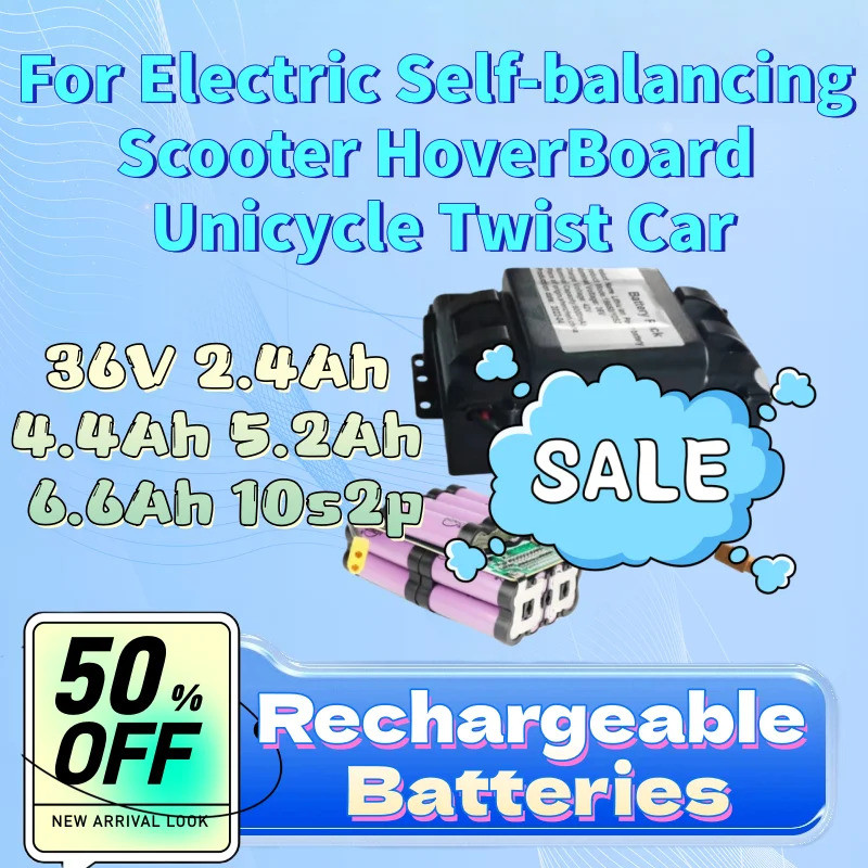 แบตเตอรี่ลิเธียม 36V 2.4Ah 4.4Ah 5.2Ah 6.6Ah 10s2p สําหรับไฟฟ้า Self-balancing สกู๊ตเตอร์ HoverBoard