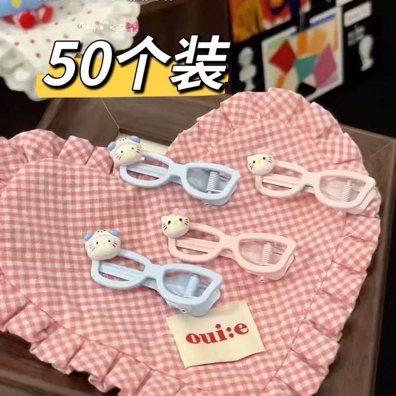 春夏新款卡通甜美眼镜发夹发饰少女发卡刘海可爱女生眼镜发夹批发Spring and summer new cartoon sweet glasses hair clip hair accessory g
