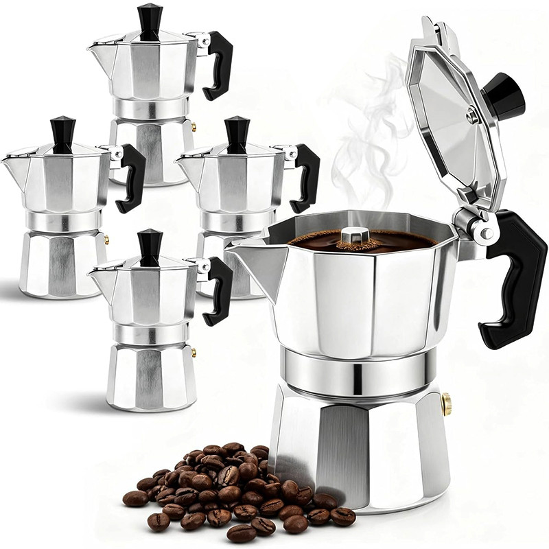 เครื่องชงกาแฟอลูมิเนียม Mocha Espresso Percolator Pot เครื่องชงกาแฟ Moka Pot