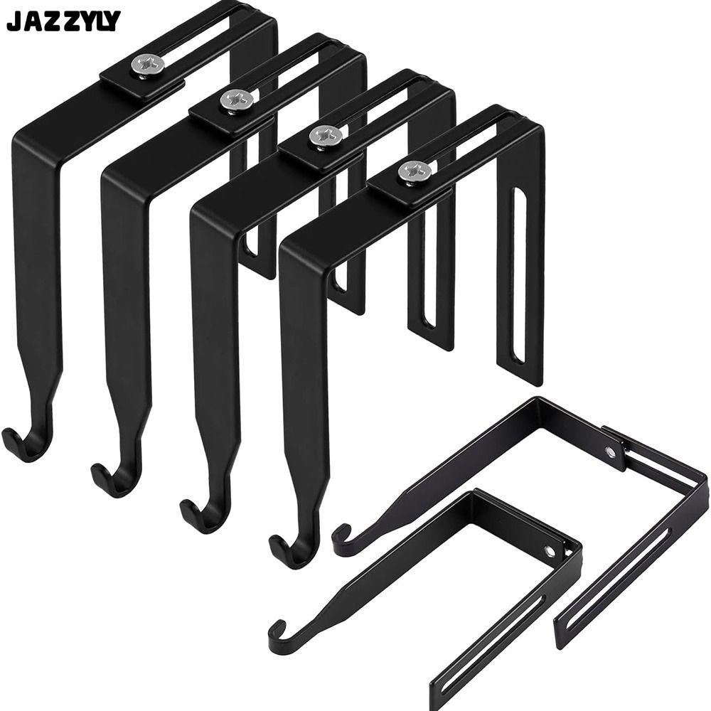 จัดส่งรวดเร็วJAZZYLY ที่แขวนพาร์ทิชัน, ไม้แขวนเสื้อ Cubicle แบบปรับได้สากล, อุปกรณ์บ้านสแตนเลสเหนือตะขอประตู