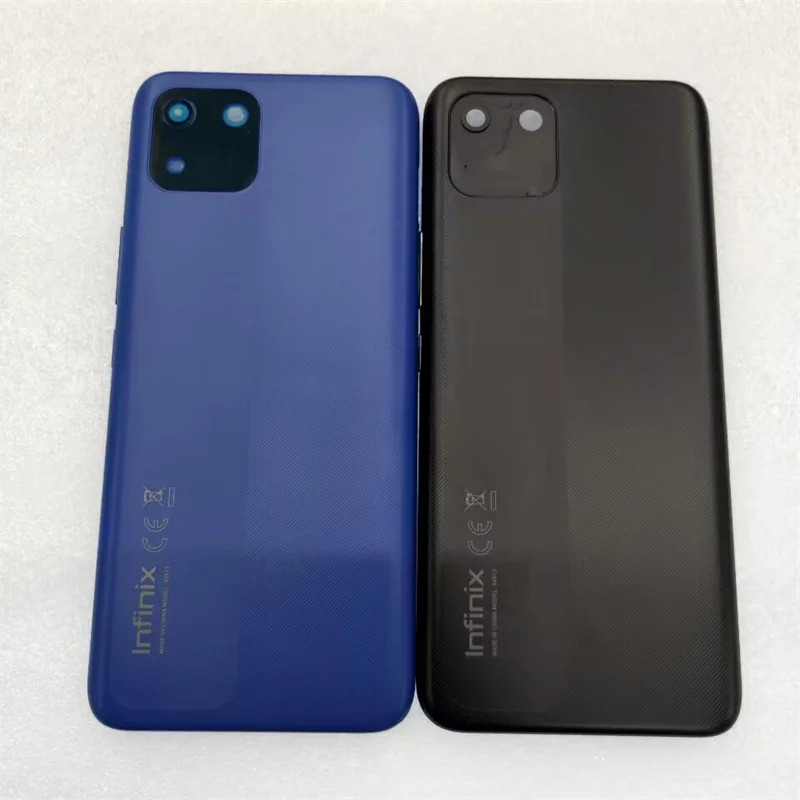 ใหม่สําหรับ Infinix Smart 6 HD X6512 ฝาหลังแบตเตอรี่ด้านหลังแผงด้านหลังฝาครอบประตู