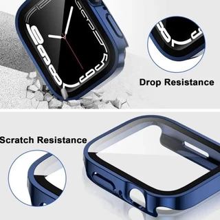 เคสกันน้ำ 2-in-1 พร้อมกระจกเทมเปอร์สำหรับ Apple Watch 38mm 40mm 41mm 42mm 44mm 45mm 46mm 49mm Series 1-11 SE Ultra – IP68 ป้องกันเต็มรูปแบบ