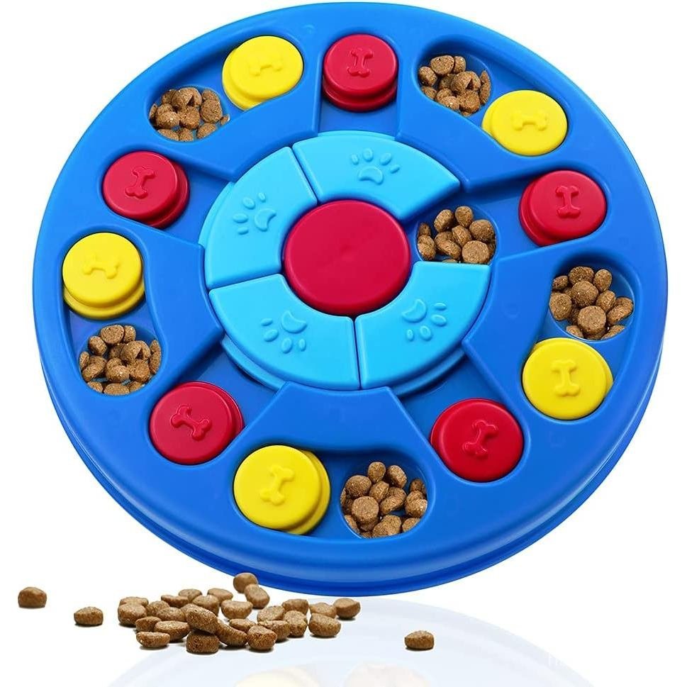 ของเล่นปริศนาสุนัขของเล่นแบบโต้ตอบสําหรับลูกสุนัข IQ Stimulation & Treat Training Games Treat Dispen