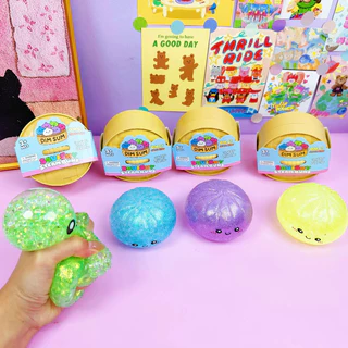 1-5 ชิ้นลูกปัดลึกลับ Squishy Bun, 5.5 ซม.Glitter Crunchy Squeeze ของเล่น, Surprise กล่องตาบอด Party Favors