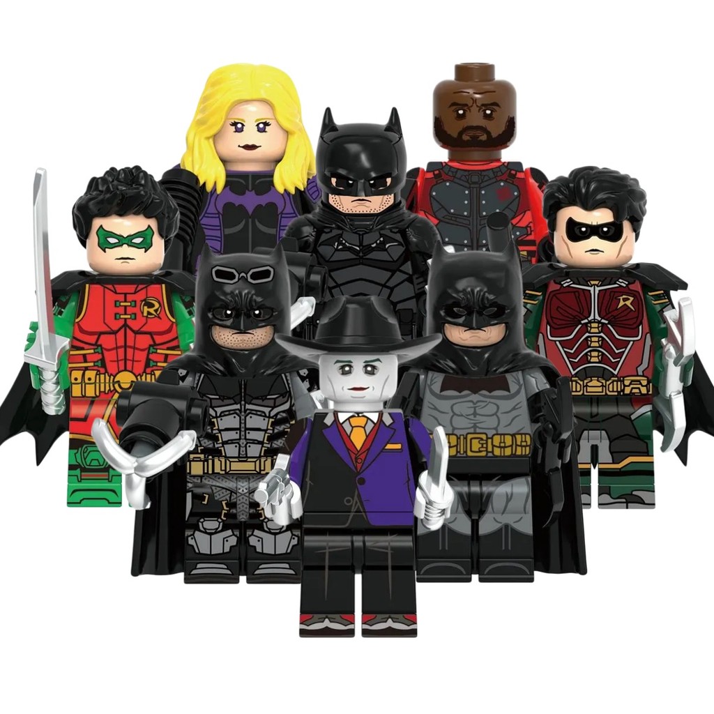 Superhero Action Figures The Batman Deadshot Batgirl Damian Wayne Jerome Valeska Titans Robin ของเล่นคอลเลกชันบล็อกอาคารสําหรับเด็ก
