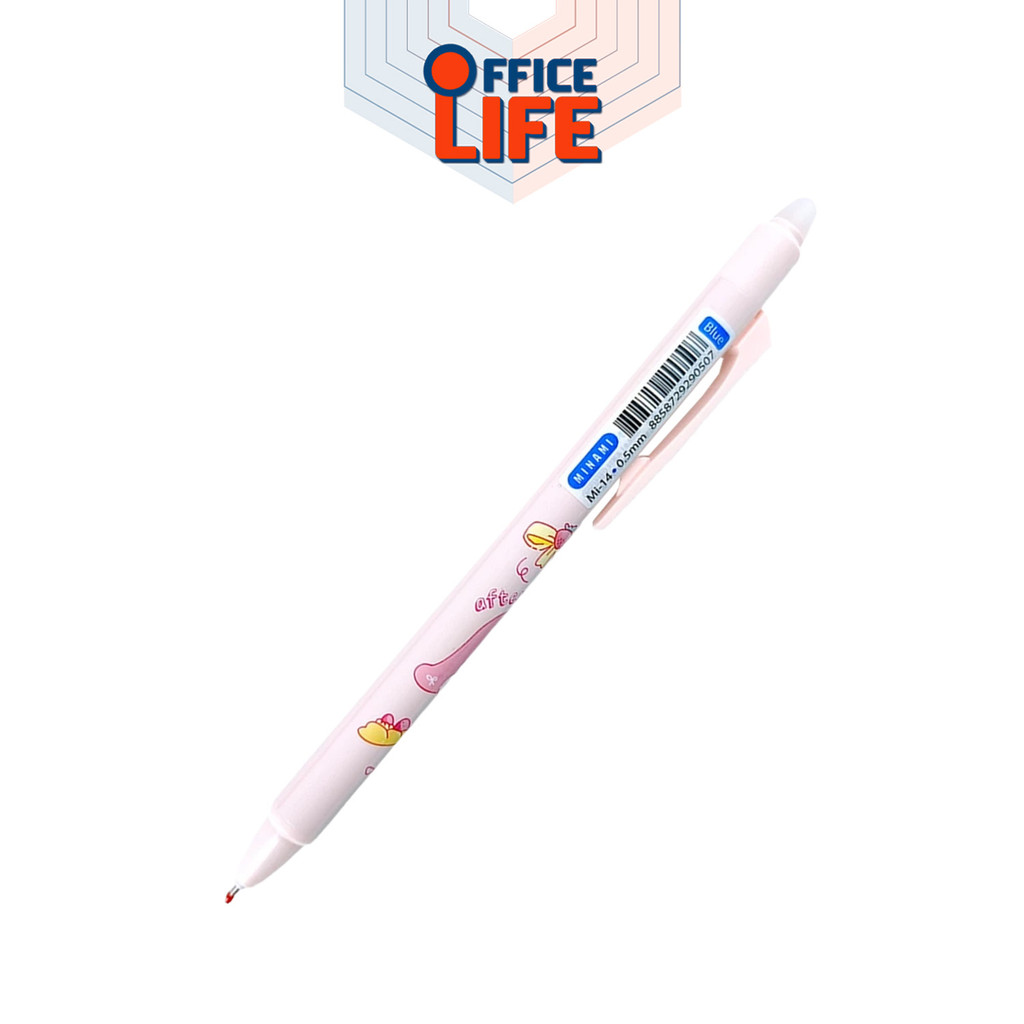 MINAMI (มินามิ) ปากกาเจลหมึกลบได้ ปากกาเจลลบได้ Erasable GEL Pen รุ่น MI-14 ขนาด 0.5 mm ( 1 ด้าม / คละสี ) ราคา ถูกที่สุด ดีลบีเคเค แกลเลอรีภาพที่ 3