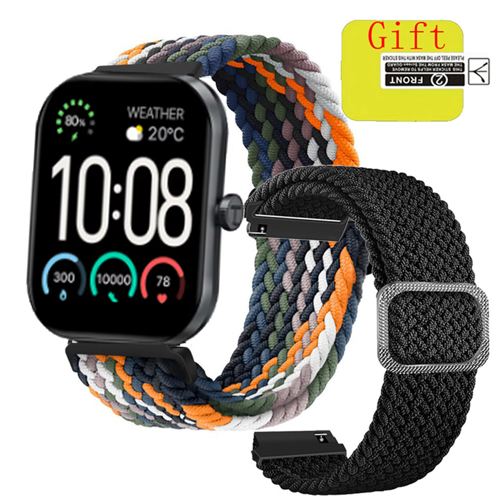 Haylou S6 smart watch สายไนลอน Braided Loop สายรัดข้อมือสําหรับ Haylou S6 smart watch Band ปรับสร้อย