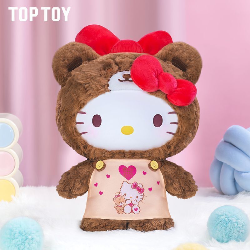 Hello Kitty Caramel Pyjamas Peach Heart Pyjamas Series ตุ๊กตาผ้ากํามะหยี่ของเล่นของขวัญ