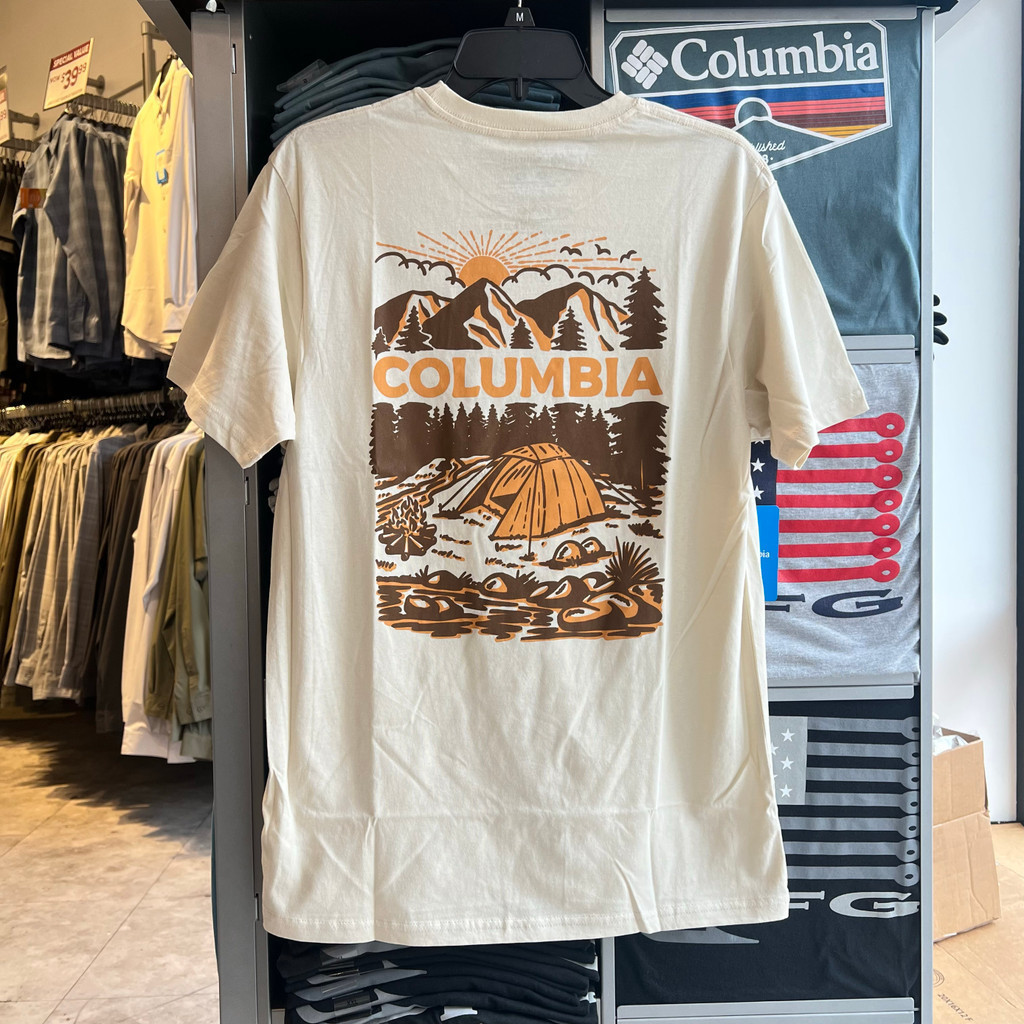 เสื้อยืดคอกลม Columbia สําหรับผู้ชาย Summer Breathable Short Sleeve Casual Tee