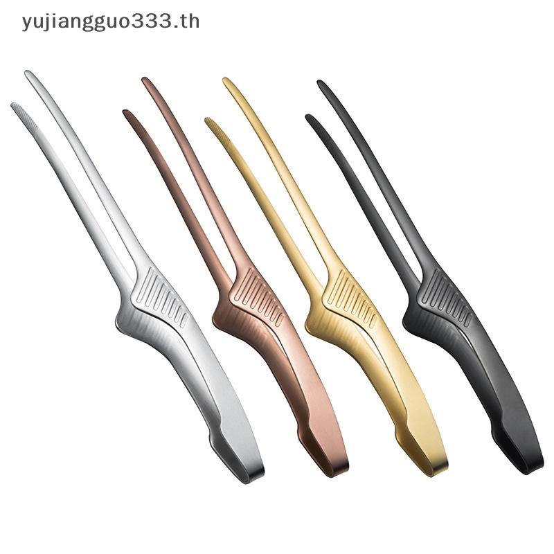 # yujiang # BBQ แหนบอาหารคลิปบาร์บีคิวอุปกรณ์ครัวสแตนเลสทําอาหารย่างกลางแจ้ง Non-Sti สเต็ก Clamp เครื่องมืออบ.