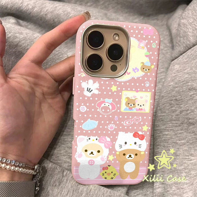 เคสผิวหนัง ลายมีโลดี้ ริลัคคุมะ คู่รัก น่ารัก สไตล์ฮิต สำหรับiPhone 16 11 17 13 AIR 14 15 12 Pro Max 15 16 Plus XR X ราคา ถูกที่สุด ดีลบีเคเค แกลเลอรีภาพที่ 6
