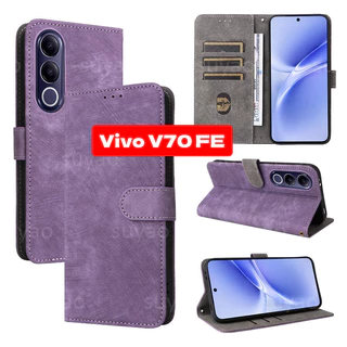 สําหรับVivo V70FE V70 FE 2026 เคสโทรศัพท์พลิกซิปหนังLuxury LanyardปลอกVivoV70FE VivoV70 Lite V60 V50 กระเป๋าสตางค์ช่องใส่การ์ดกันกระแทกปลอดภัยขาตั้งผู้ถือแฟชั่นปกหลัง