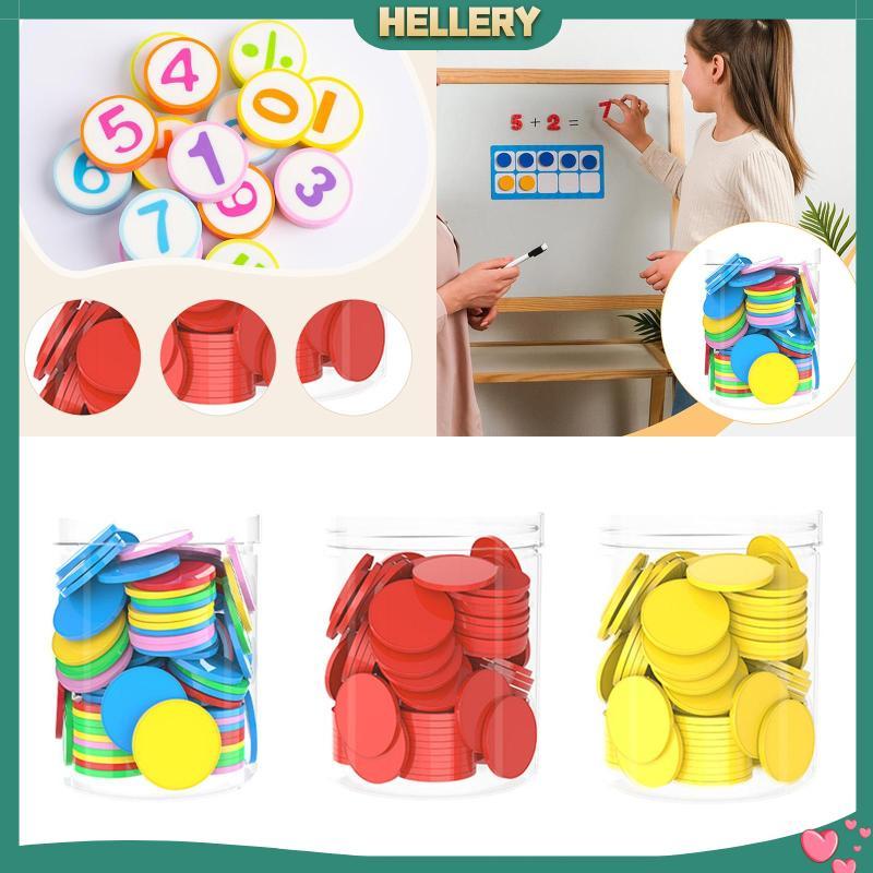 [HelleryTH] เคาน์เตอร์เกมบิงโก 100 ชิ้น 2.5 ซม. Multi-Functional Heavy Duty Round Polypropylene