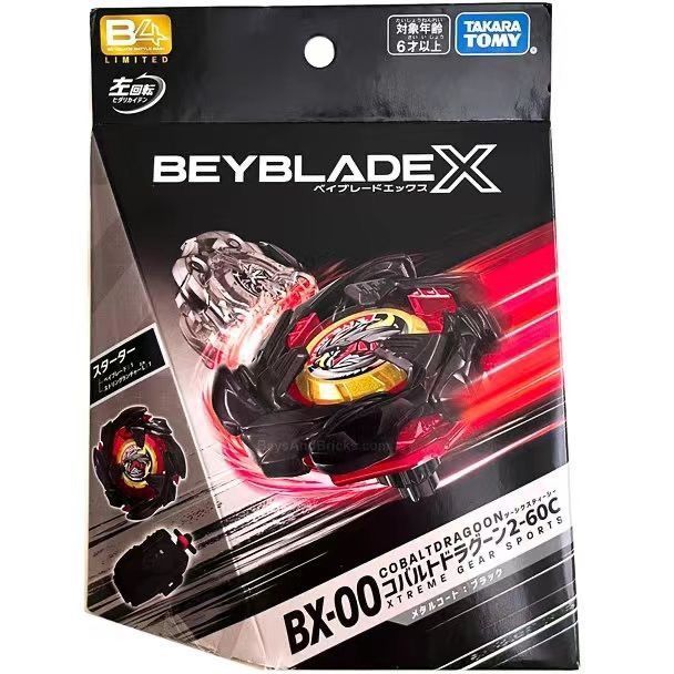Takara Tomy Beyblade X Beyblade Beyblade Beyblade Bx00 ซ้ายปั่นมังกรดําของแท้รุ่น