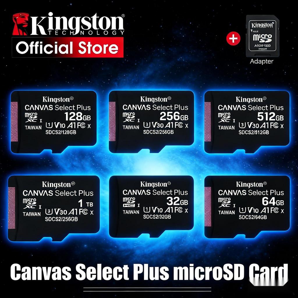 Kingston กล้องวงจรปิด Class10 พร้อมส่ง UHS-I Memory Card Full HD คอม SDCard ใช้งานง่าย A1 ของแท้ Lif