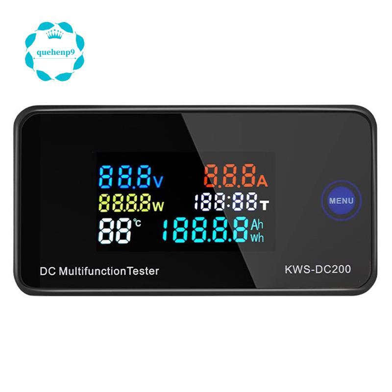 [Fast Q9]Dc ไม่มีแบตเตอรี่,จอแสดงผล LCD โวลต์มิเตอร์แอมป์มิเตอร์ KWS DC200 100A มัลติมิเตอร์แบบดิจิต